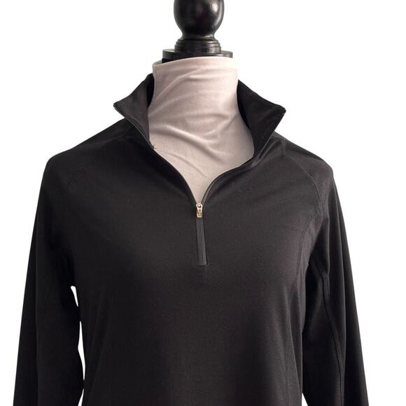 Old Navy Active Semi-Fitted Half Zip Pullover Black Size Medium - Picture 2 of 8